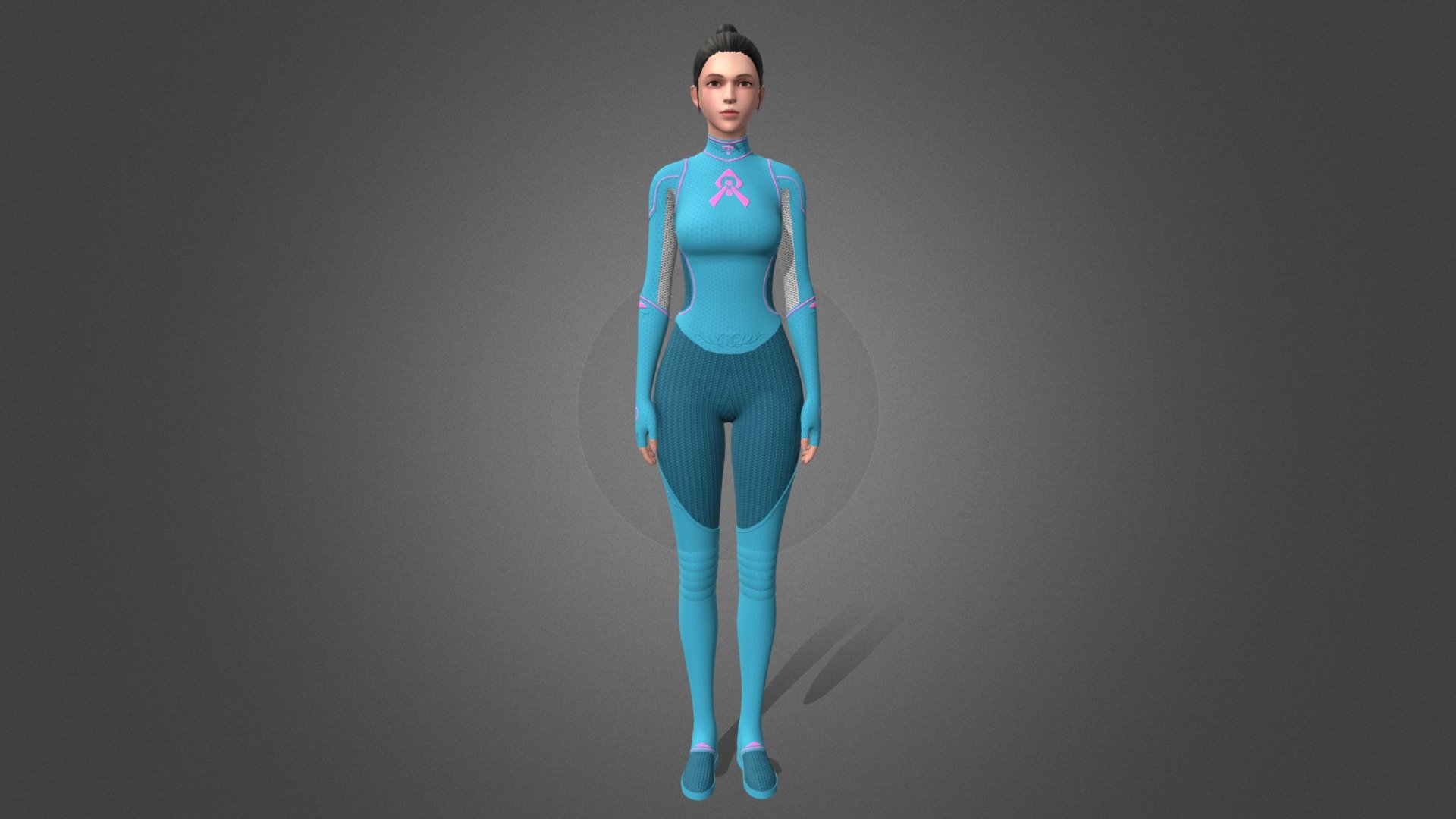 Female superhero suit1 - Female superhero suit - 3D model by xqs100 3d model