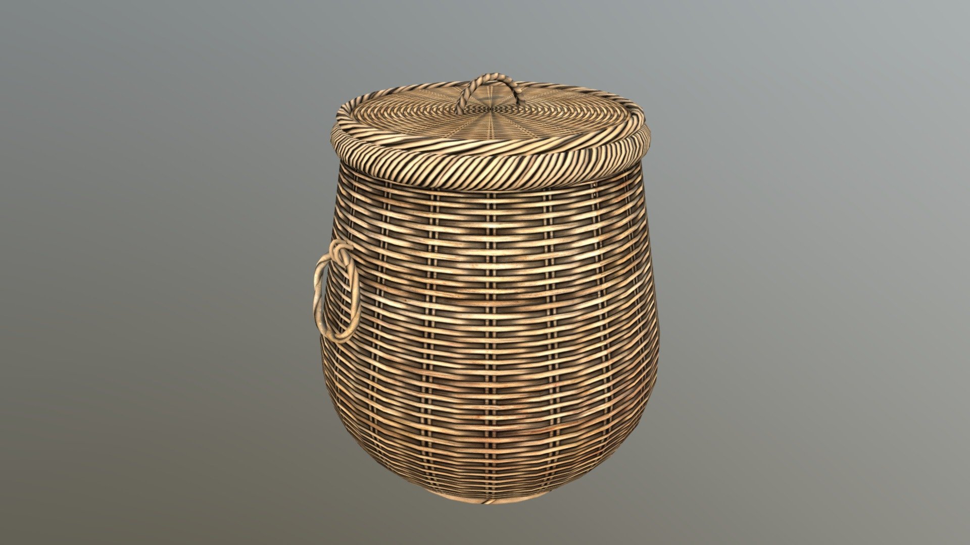 3D Baskets
The pack has highly detailed baskets ready for use in your project. Just drag and drop prefabs into your scene and achieve beautiful results in no time. Available formats FBX, 3DS Max 2017



We are here to empower the creators. Please contact us via the [Contact US](https://aaanimators.com/#contact-area) page if you are having issues with our assets. 




The following document provides a highly detailed description of the asset:
[READ ME]()




**Mesh complexities:**


Basket_01 1517 verts; 2412 tris

Basket_01_Cap 351 verts; 536 tris


Includes 1 sets of textures with 4 materials:


● Diffuse

● Gloss

● Normal

● Specular - Low Poly Basket 01 - Buy Royalty Free 3D model by aaanimators 3d model