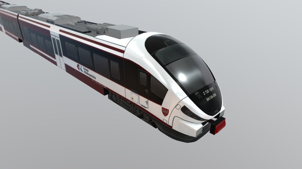 PESA Link with Koleje Wielkopolskie livery, developed for Cities Skylines 3d model