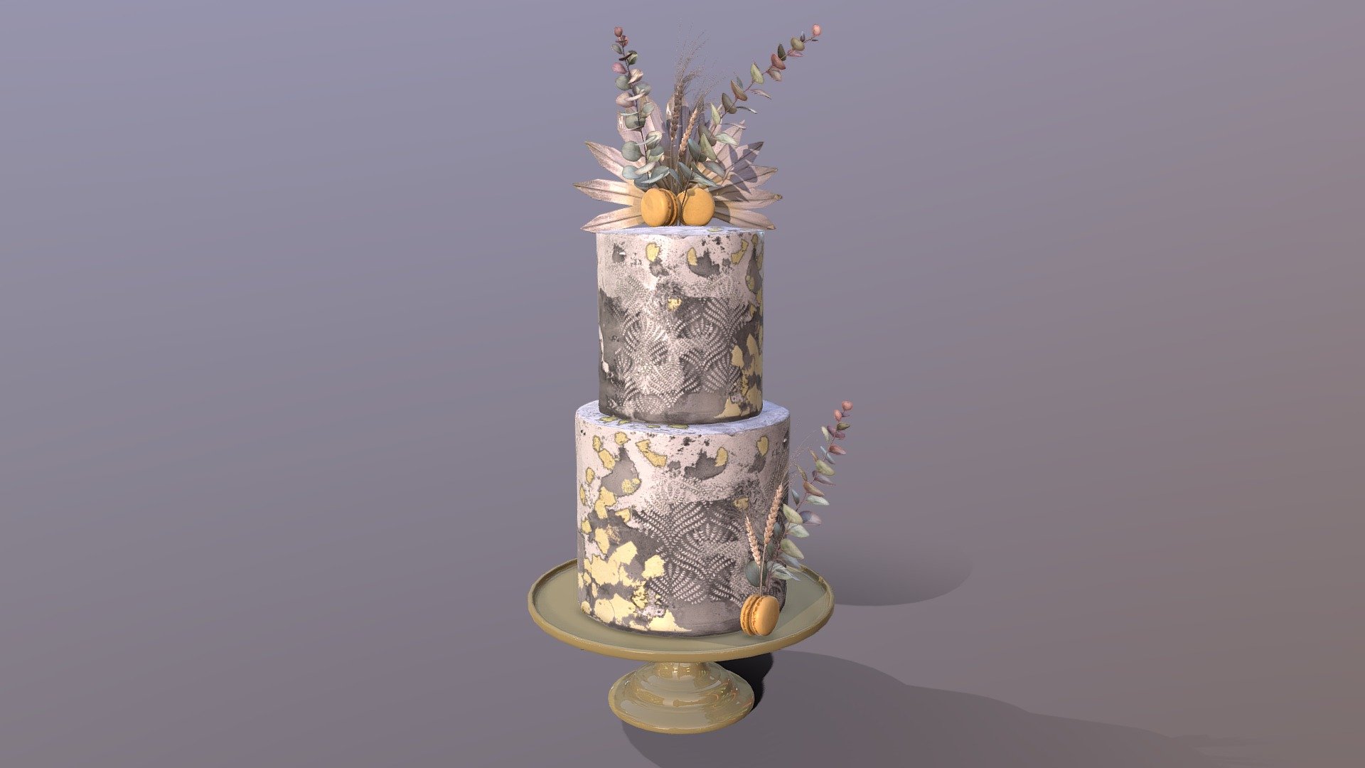 3D scan of a Elegant Eucalyptus Cake on the elegant mosser stand which is made by CAKESBURG Online Premium Cake Shop in UK.

This 3D cake can be personalised with any text and colour you want. Please contact us.

Cake Textures - 4096*4096px PBR photoscan-based materials (Base Color, Normal, Roughness, Specular, AO)

Macarone textures - 4096*4096px PBR photoscan-based materials (Base Color, Normal, Roughness, Specular, AO)

Palm, Eucalyptus and Wheat Textures - 4096*4096px PBR photoscan-based materials (Base Color, Normal, Roughness, Specular, AO) - Elegant Eucalyptus Wedding Cake - Buy Royalty Free 3D model by Cakesburg Premium 3D Cake Shop (@Viscom_Cakesburg) 3d model