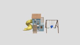 playground equipment 32 AM244 Archmodels other, toys, slide, equipment, swing, playground, hobby, sport