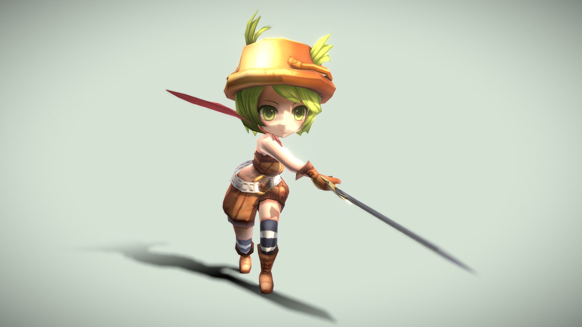 Casual RPG Character - 2 Anna - 3D model by jjstudio222 3d model