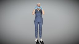 Nurse putting on medical mask 323 hat, archviz, scanning, surgical, people, doctor, nurse, photorealistic, vr, presentation, hospital, midpoly, realistic, uniform, mask, surgery, medicine, surgeon, woman, quality, realism, banners, redshift, peoplescan, femalecharacter, womancharacter, photoscan, realitycapture, character, photogrammetry, lowpoly, scan, female, medical, human, highpoly, scanpeople, coronavirus, covid-19, "scnapeople"