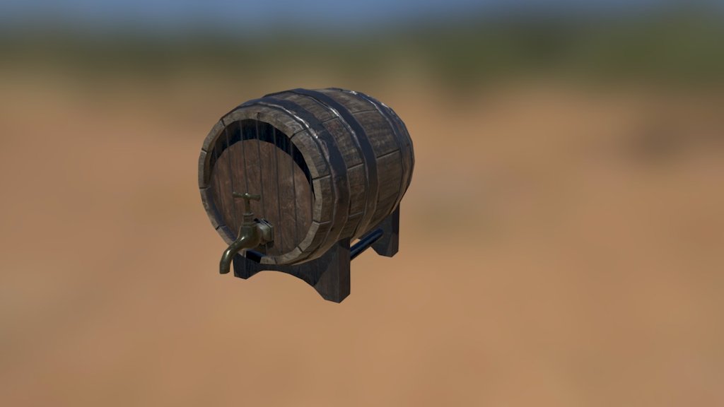 Wine Barrel - 3D model by Simon_f 3d model