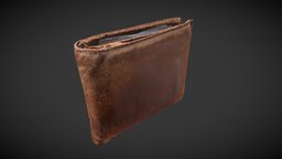 Old Leather Wallet 3D Scan