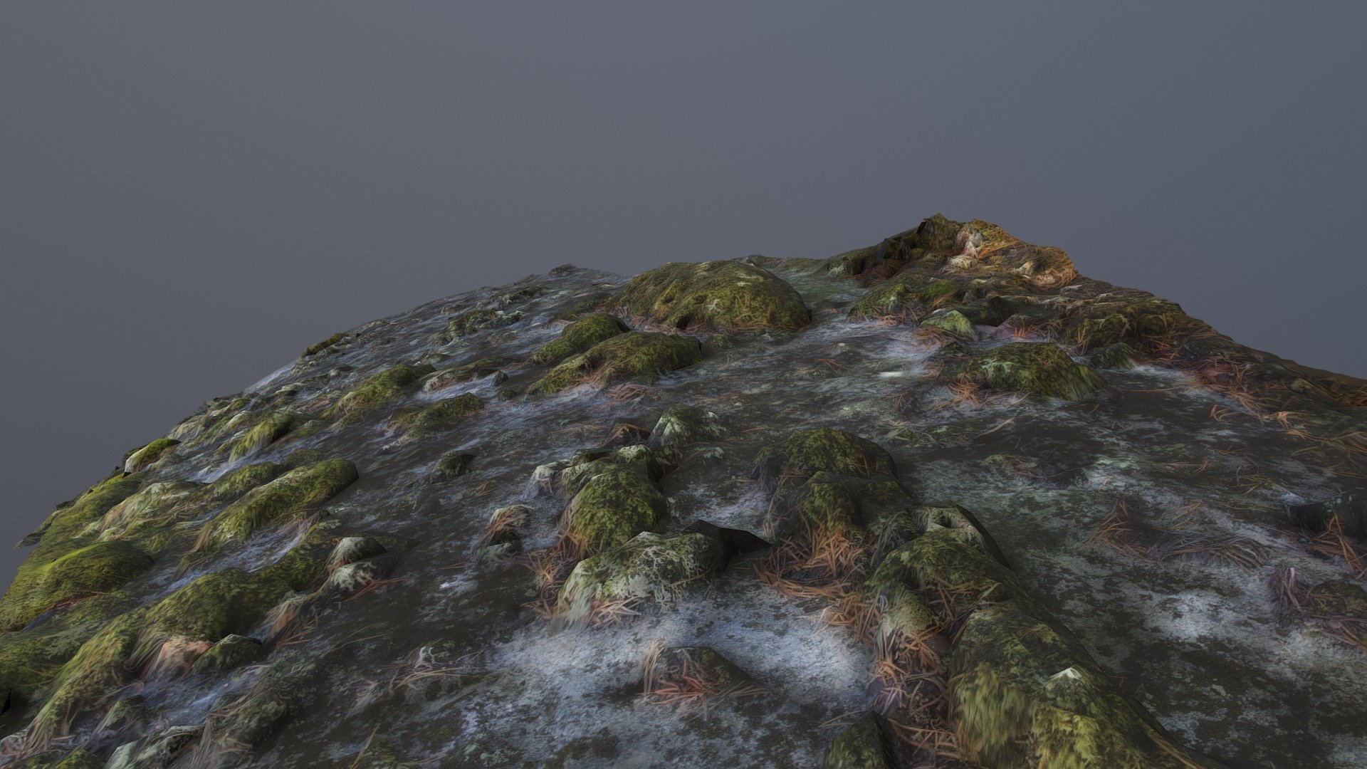Stone Moss Rock - 3D model by Vangelius 3d model