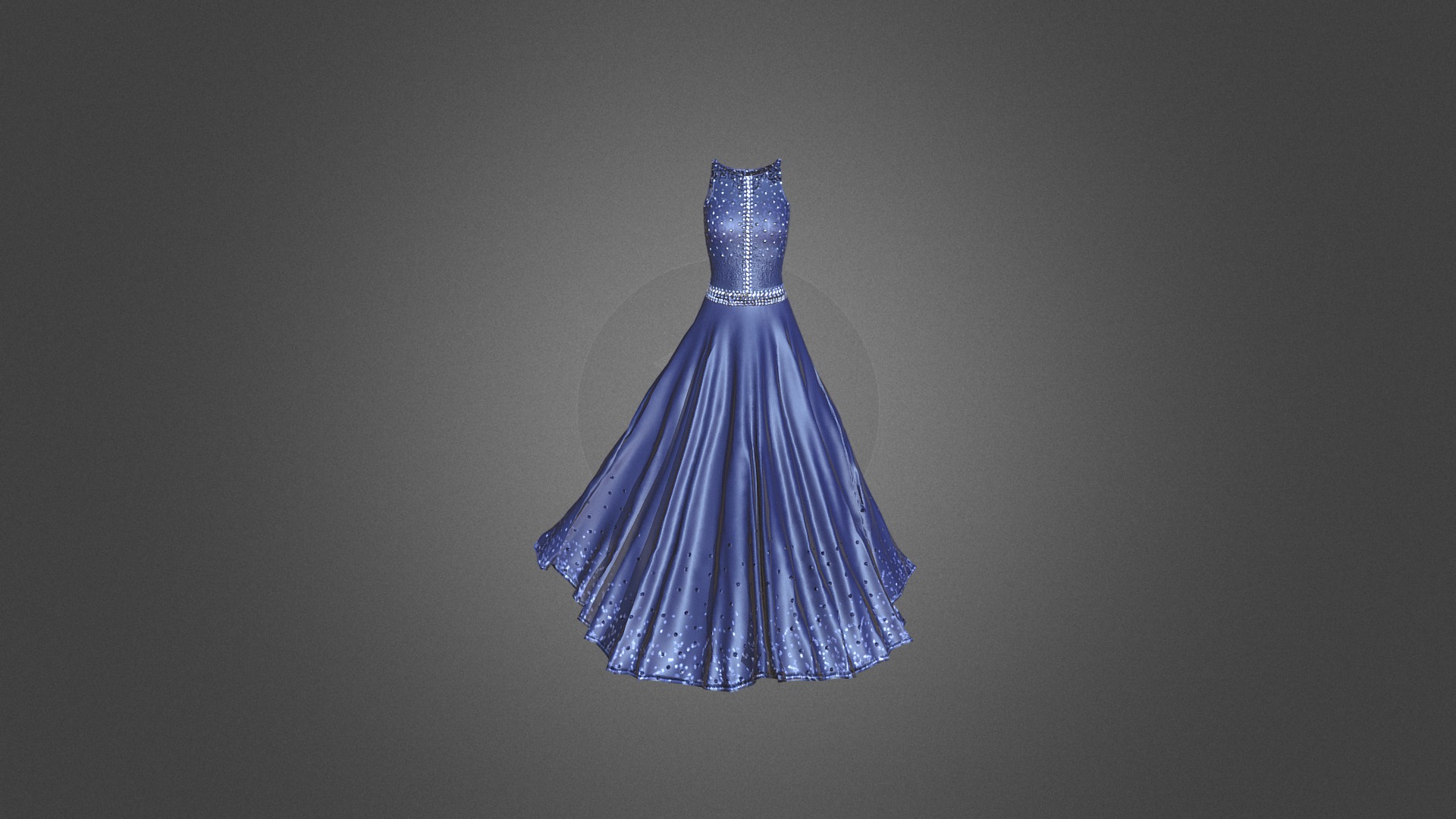 FloorLength_Dress1 - 3D model by Sumeet Arora (@ls.rightbrain) 3d model