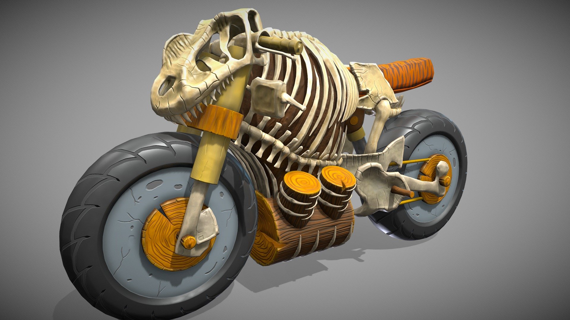 The 3D model I produced was crafted using Maya and ZBrush, and then textured using Substance Painter.


Design 3D based on the concept of Valentin Rzheusski.
https://www.artstation.com/artwork/obAEqB - Stylized Bike - 3D model by alexguerreros 3d model