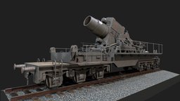 Pathologic (2018). Railway Artillery 2 railroad, artillery, railway, low-poly, lowpoly, gameart