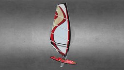 Windsurfer sail, surfing, sport