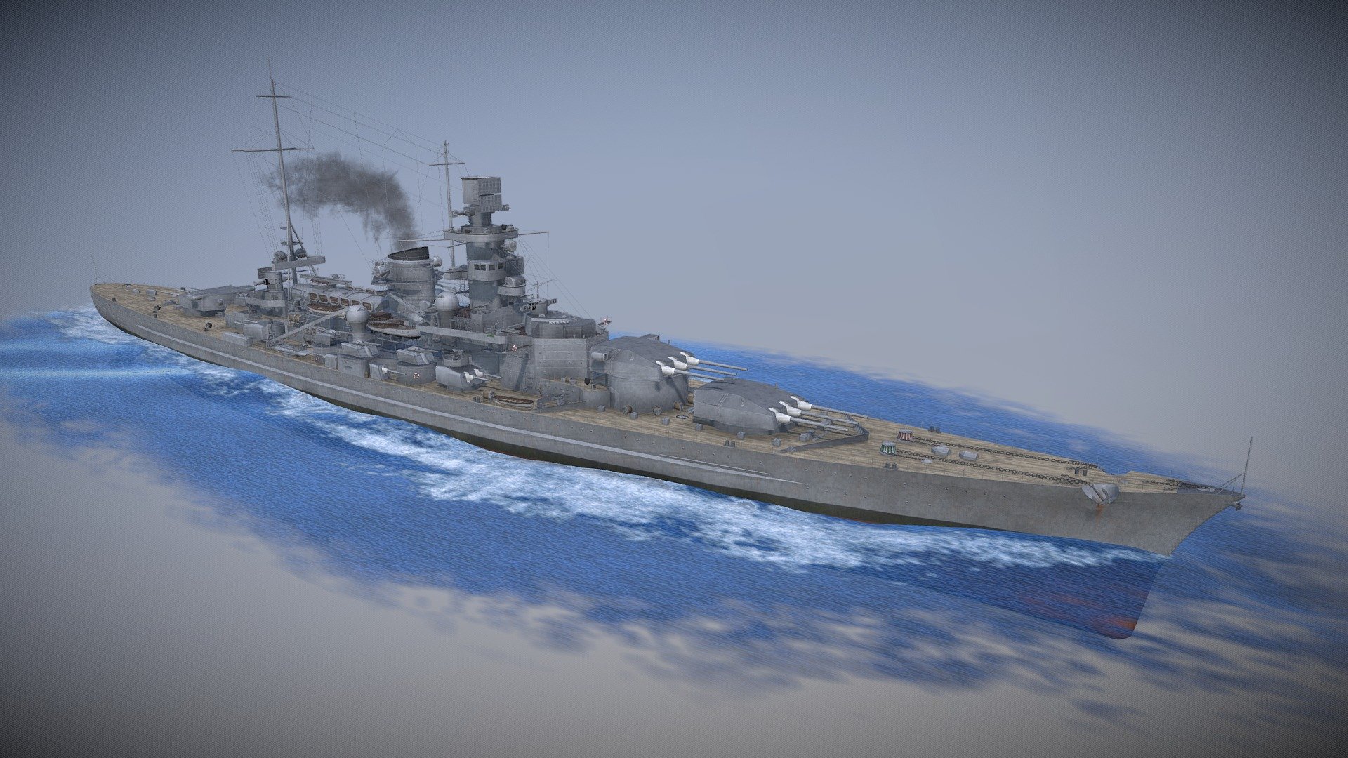 German battleship Scharnhorst from world war 2

(reuploaded on 11/23/2021 with remodelled hull and boats) - Scharnhorst - Buy Royalty Free 3D model by ThomasBeerens 3d model