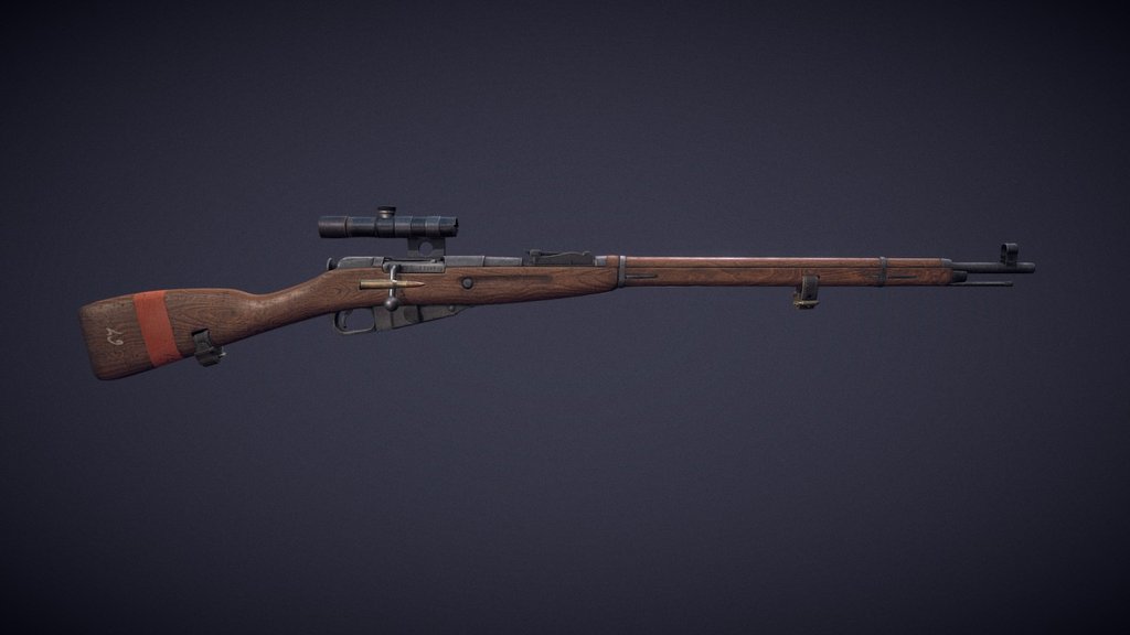 Hello,
this is reworked model of my old Mosin Nagant with PU Scope (my original model can be found on the Nexus as a  mod for Fallout:NV).

I made several changes, added some details (slings, changed the receiver from hex to round, I still think that the hexagonal receiver looks better, but there were no hexagonal PU snipers. I actually made PE scope, so I might do hex PE sniper one day), which increased the polycount by more than 50%, but it is still more than reasonable.  And of course this one is PBR.

Main Gun has 2048px texture, scope has 1024px texture.

Thanks for peeking in, and as always any comment is much appreciated 3d model