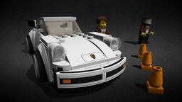 LEGO 1974 PORSCHE 911 TURBO 3.0 porsche, 911, white, brick, turbo, lego, horizon, forza, car