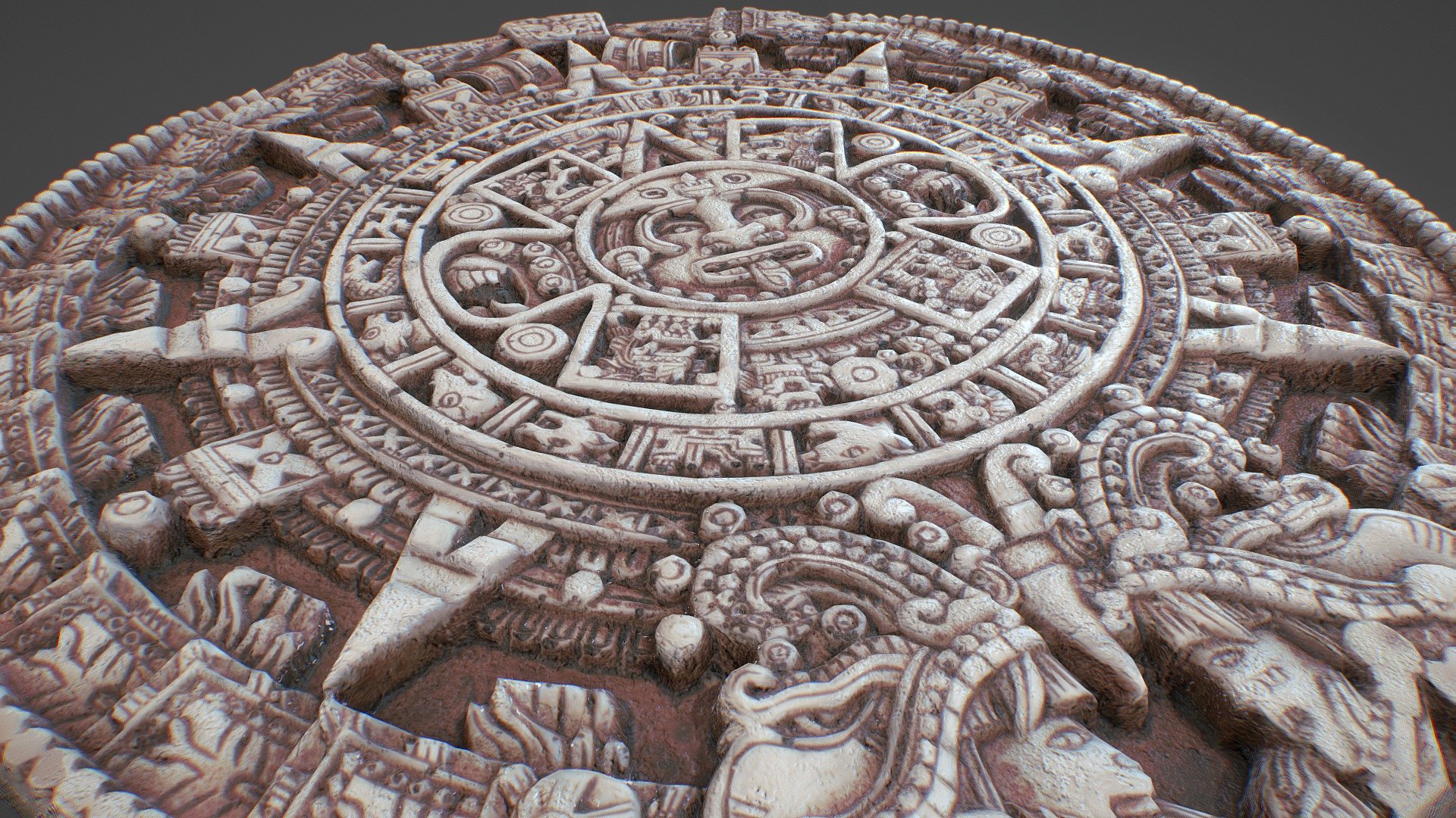 While on vacation to Mexico, I picked up this aztec calendar to scan. It's well crafted and has lots of height relief 3d model
