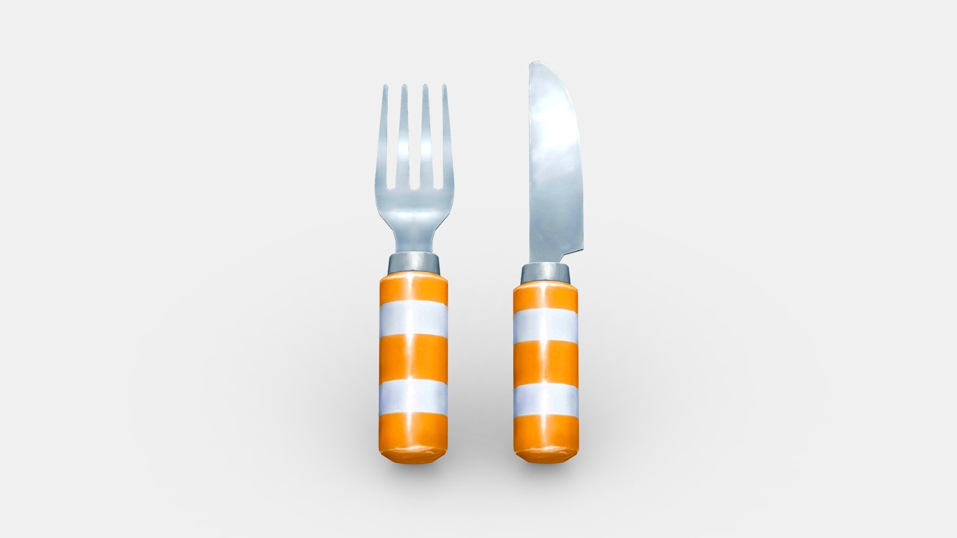 Cartoon tableware - knife and fork - Cartoon tableware - knife and fork - Buy Royalty Free 3D model by ler_cartoon (@lerrrrr) 3d model