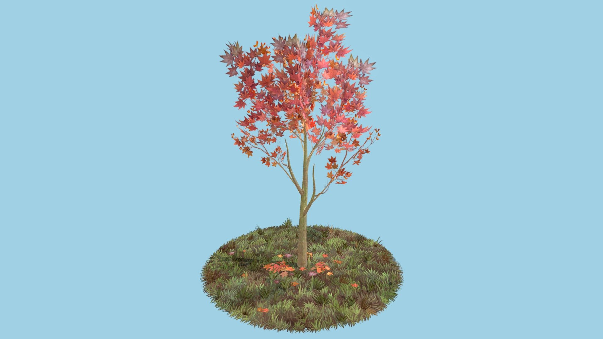 Work in Progress - Maple Tree Scene 01 - WIP - 3D model by Alexandra Quinby (@amquinby) 3d model