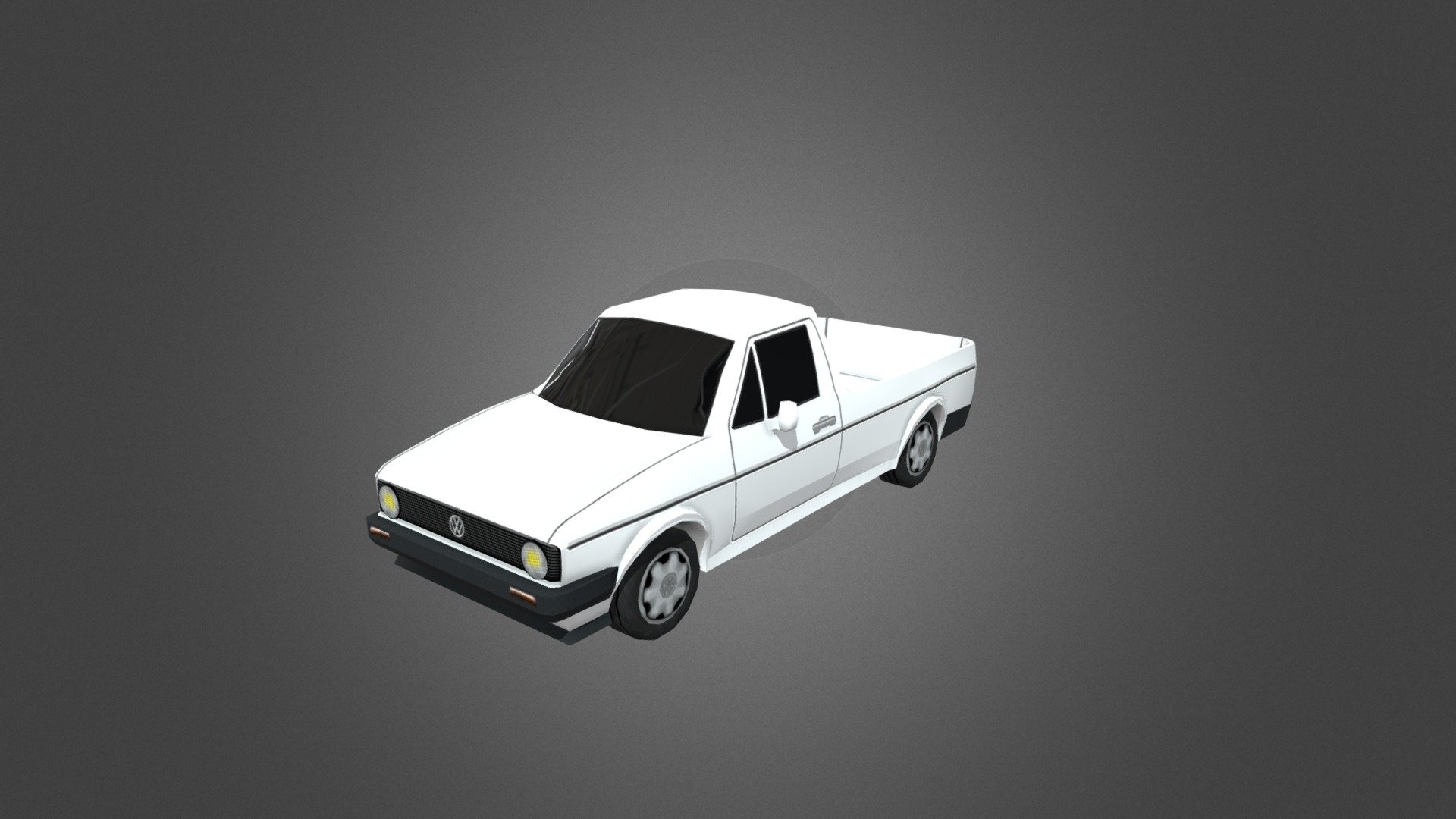 little volkswagen caddy from 1990, i got the idea for this car because i saw one driving in real live, volkswagen in the back was completely painted white, except for &ldquo;swag