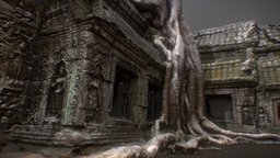 Ta Prohm ruins, cambodia, khmer, photoscan, photogrammetry, scan, building, temple, cambodja, noai