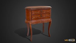 [Game-Ready] Antique Wooden Desk 2