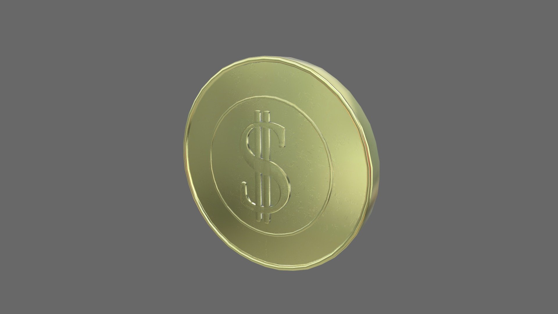 A simple coin I made using Maya and Substance Painter - Coin - 3D model by Luke (@LukeWolfe) 3d model
