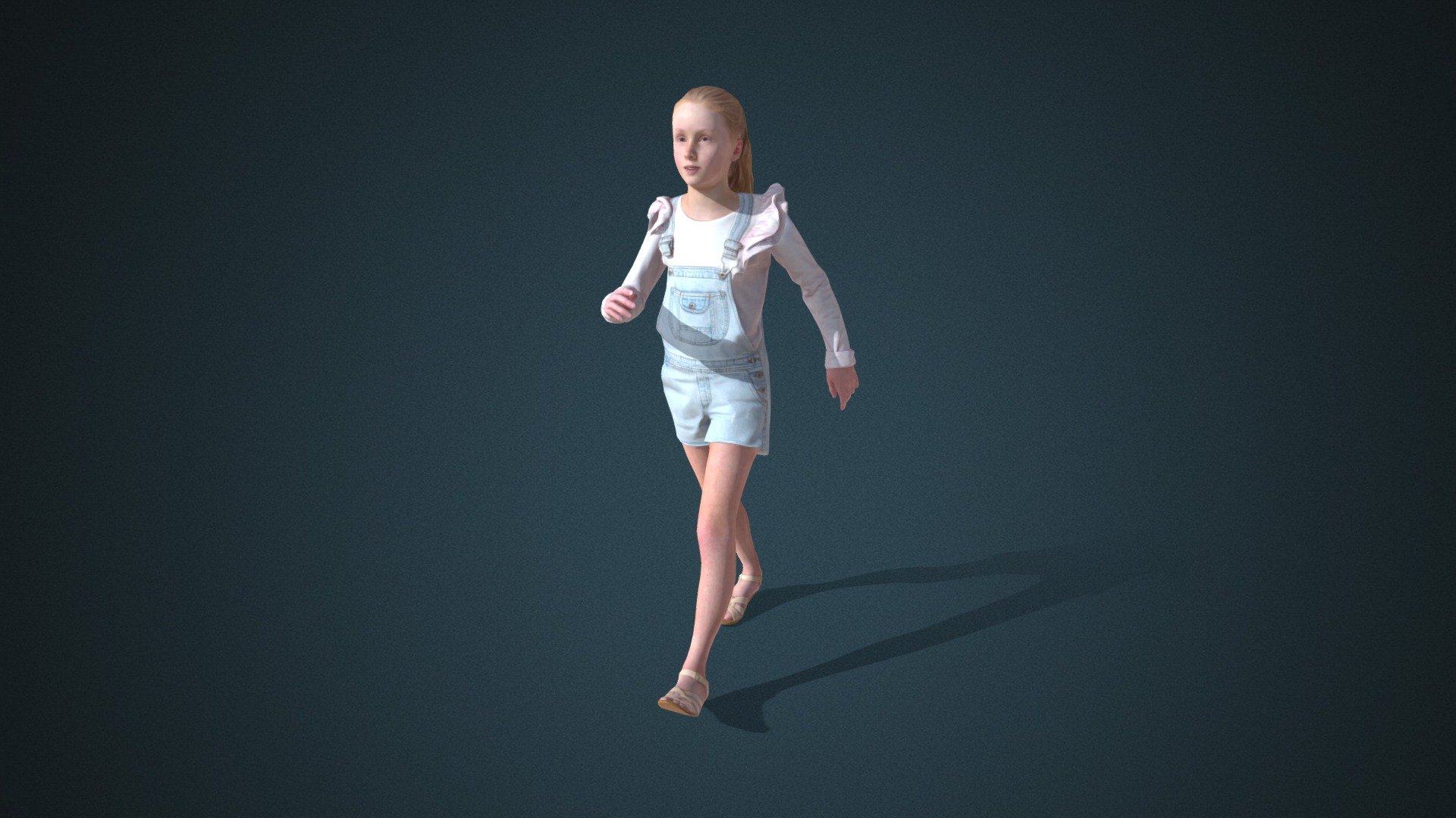 Do you like this model?  Free Download more models, motions and auto rigging tool AccuRIG (Value: $150+) on ActorCore
 

This model includes 2 mocap animations: Kid_idle,Kid_walk normal. Get more free motions

Design for high-performance crowd animation.

Buy full pack and Save 20%+: Kids Vol.2


SPECIFICATIONS

✔ Geometry : 7K~10K Quads, one mesh

✔ Material : One material with changeable colors.

✔ Texture Resolution : 4K

✔ Shader : PBR, Diffuse, Normal, Roughness, Metallic, Opacity

✔ Rigged : Facial and Body (shoulders, fingers, toes, eyeballs, jaw)

✔ Blendshape : 122 for facial expressions and lipsync

✔ Compatible with iClone AccuLips, Facial ExPlus, and traditional lip-sync.


About Reallusion ActorCore

ActorCore offers the highest quality 3D asset libraries for mocap motions and animated 3D humans for crowd rendering 3d model