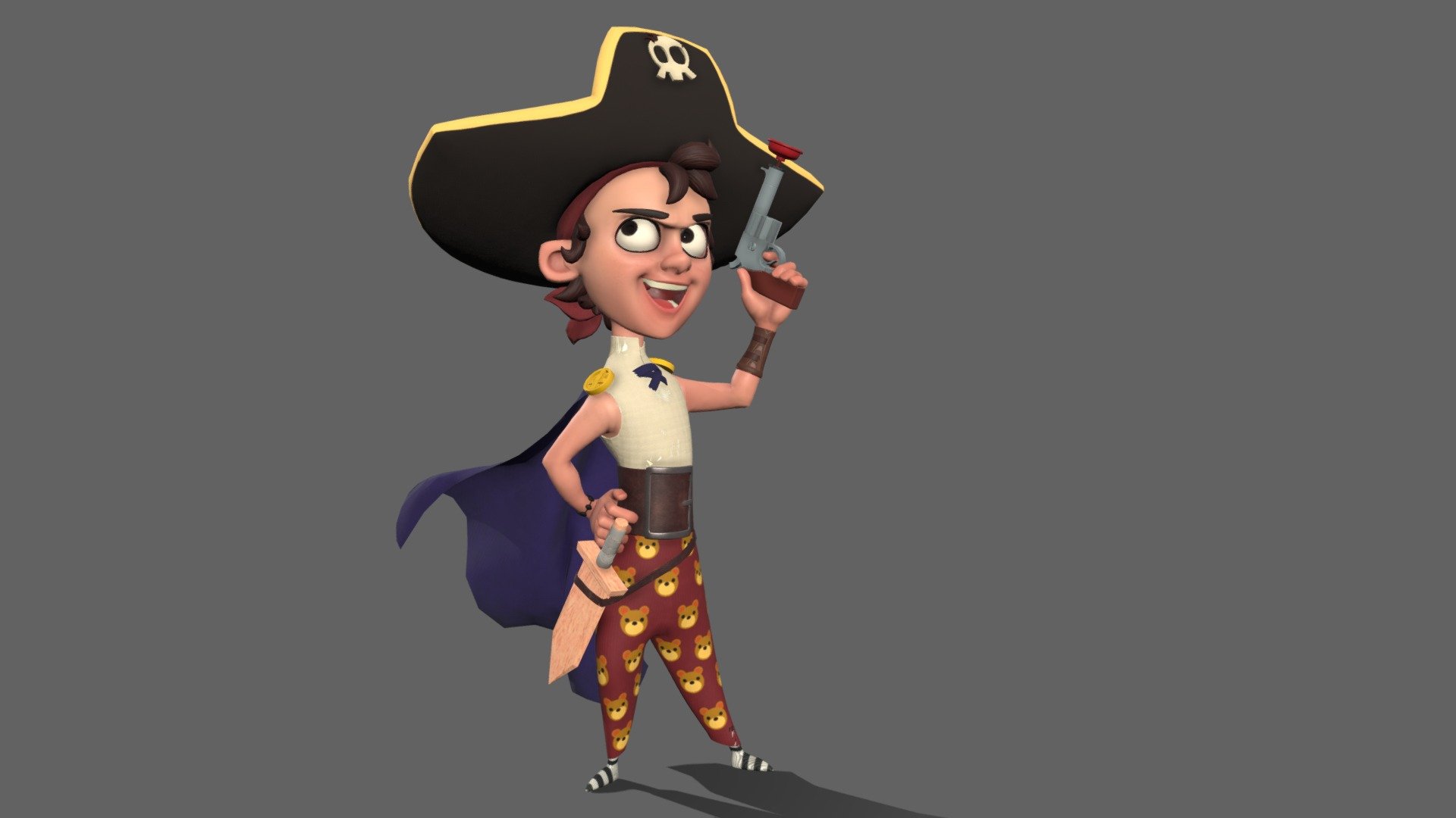 Here's an old pirate project from about 3 years ago that I decided to redo. The model is based off a concept by Puba24. It was modeled with Zbrush and Maya. Textured with Substance 3D Painter 3d model