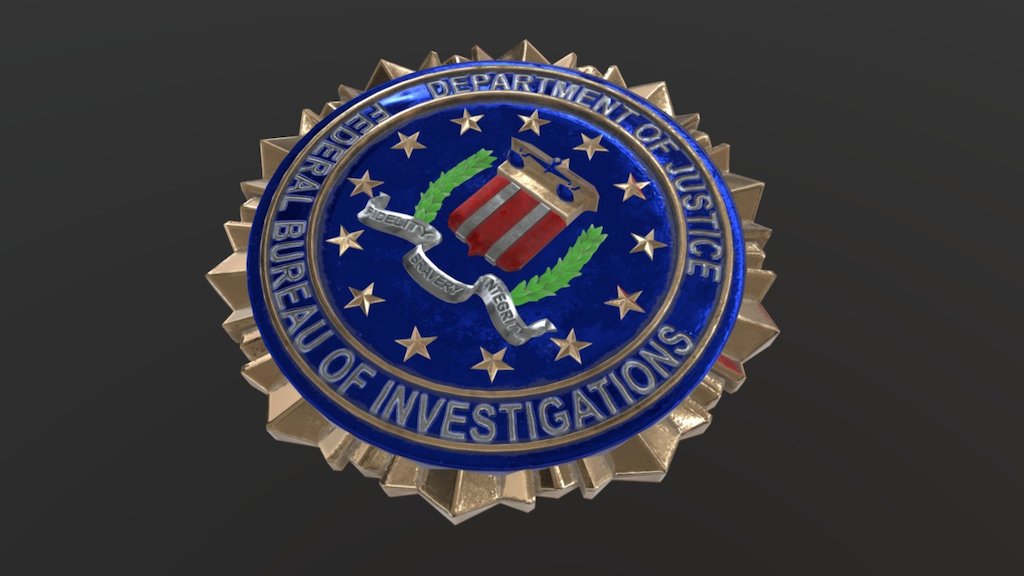 FBI Logo (Seal) in PBR and DCC Environment ready to download at TurboSquid http://kezan.eu/project/fbi-crest-seal-logo-3d-model/ - FBI Seal - 3D model by KezanD (@dean1) 3d model