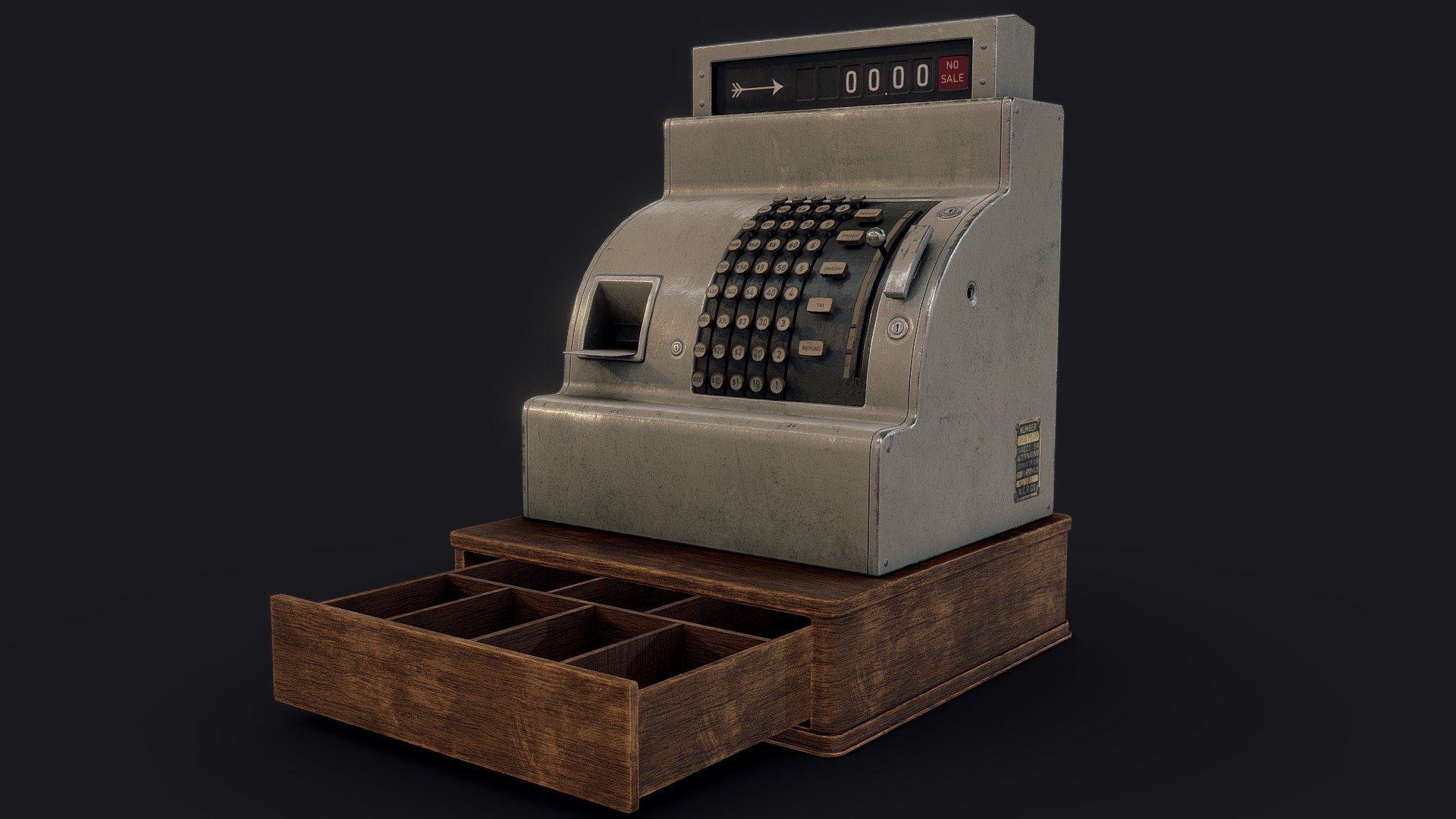 old cash register - Old Cash Register - Buy Royalty Free 3D model by gorzi (@gorzi90) 3d model
