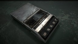 Vintage Panasonic Cassette Tape Recorder mech, gadget, future, prop, vintage, metal, sifi, taperecorder, photogrammetry, futuristic, simple