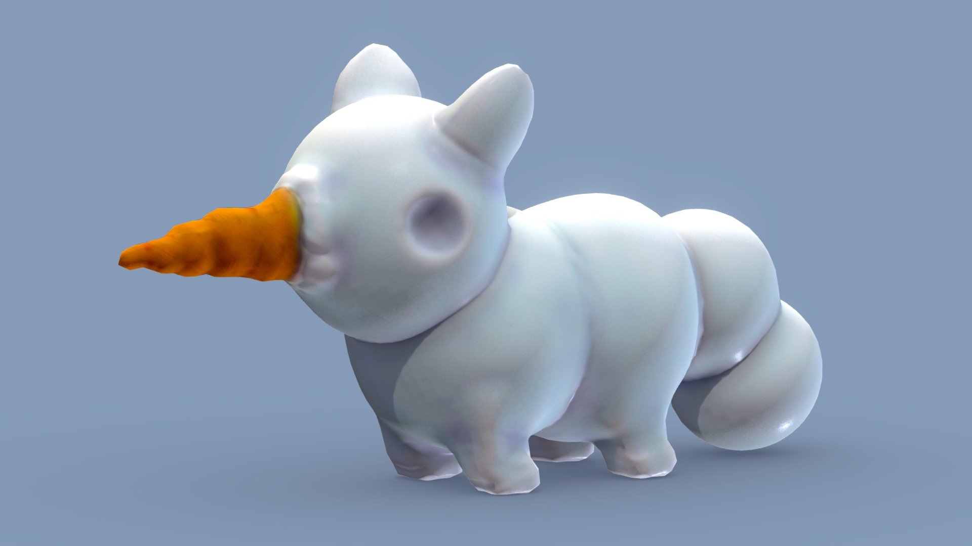 Lowpoly version of Snowball with image textures for realtime use 3d model