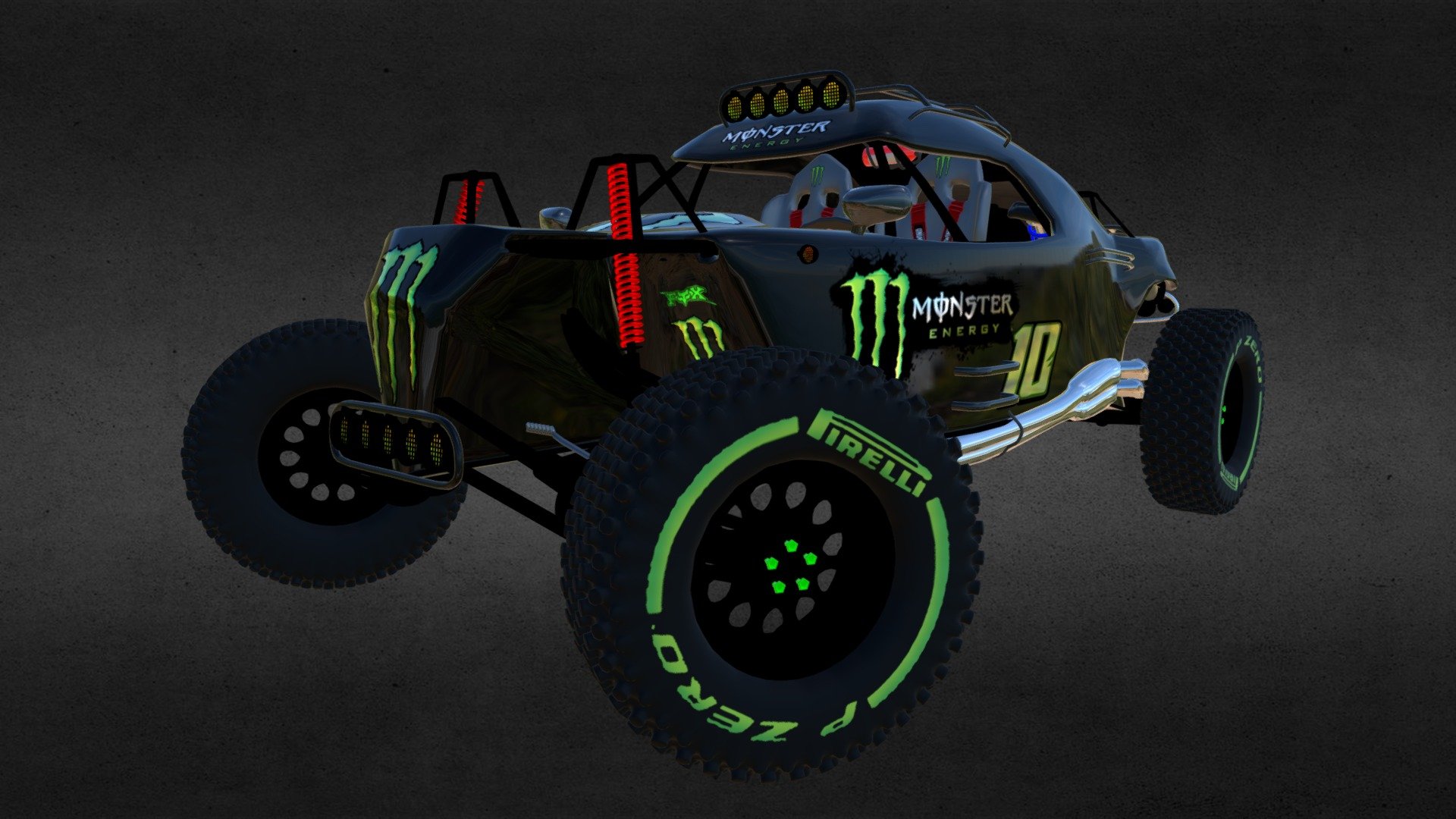 Desert buggy Monster Energy - Buy Royalty Free 3D model by engwind 3d model