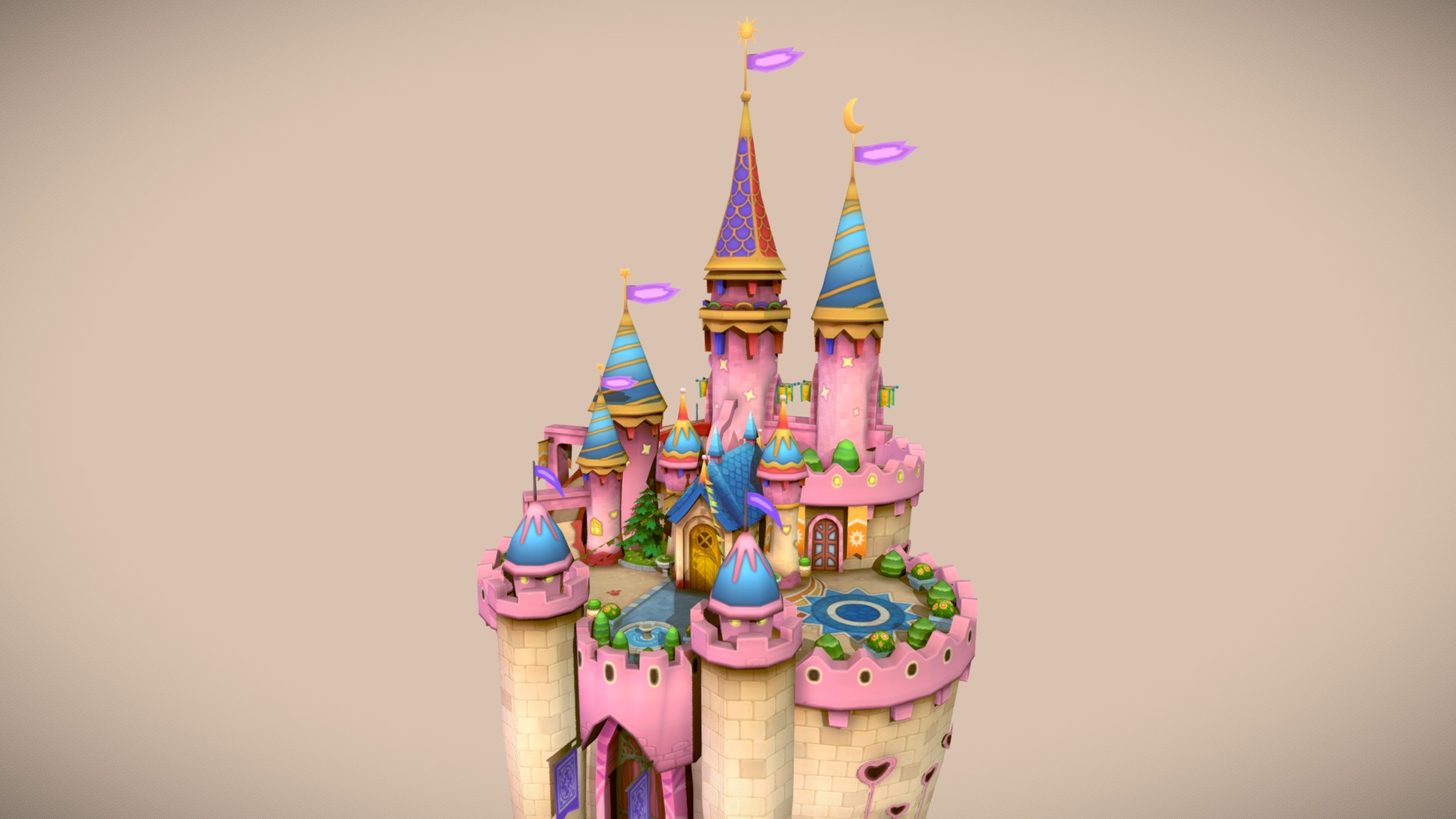 Rainbow castle - 3D model by kayyu6813 3d model