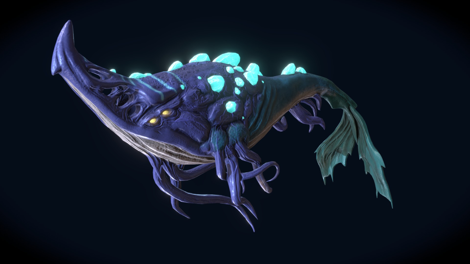 &ldquo;This Fungal Whale is one of the most dangerous animals from the Zangar Sea in Draenor. It's a massive-agressive beast that has killed countles orcs who are dumb enough to try to swim around it.