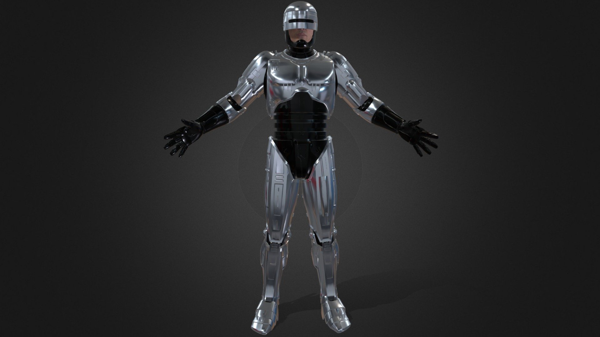 Robocop - Rigged - with texture UV
High detailed Made it in blender
Formats : OBJ, fbx,&hellip;
Full model Large, can be scaled.
in many parts (Head, 2 Arms, 2 Legs, Chest, 2 hand, &hellip;) - Robocop - Rigged - Buy Royalty Free 3D model by Owltic 3d model
