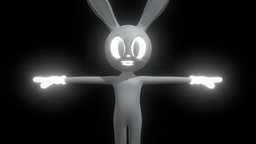 Cartoon Rabbit 3D Model