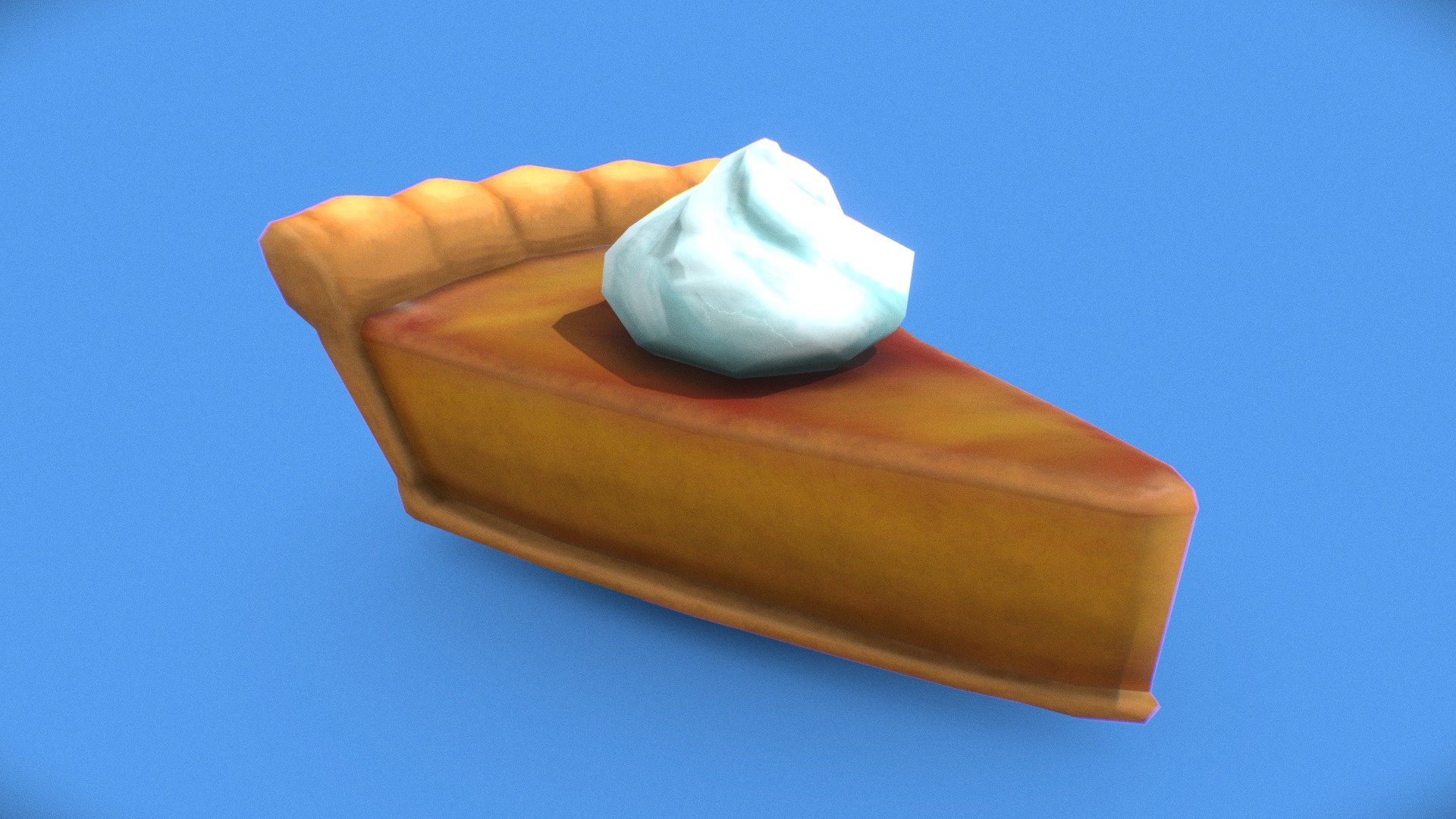 For today's 3December prompt, I made a slice of pumpkin pie. Modelled in Blender and textured in Substance Painter. Timelapse and renders at: https://www.artstation.com/artwork/ykXbQ8 3d model