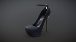 Stilettos High Heels Platform Shoes 2 style, leather, high, textures, fashion, production, obj, shoes, 4k, fbx, heels, womens, ue4, velvet, stiletto, character, game, pbr, lowpoly, clothing