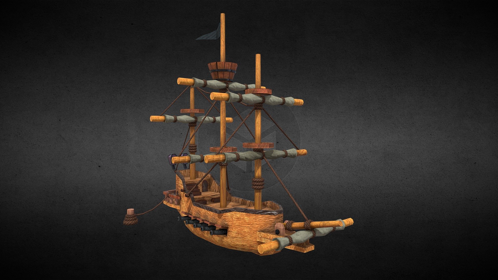 Pirate Ship - 3D model by hhh676 3d model