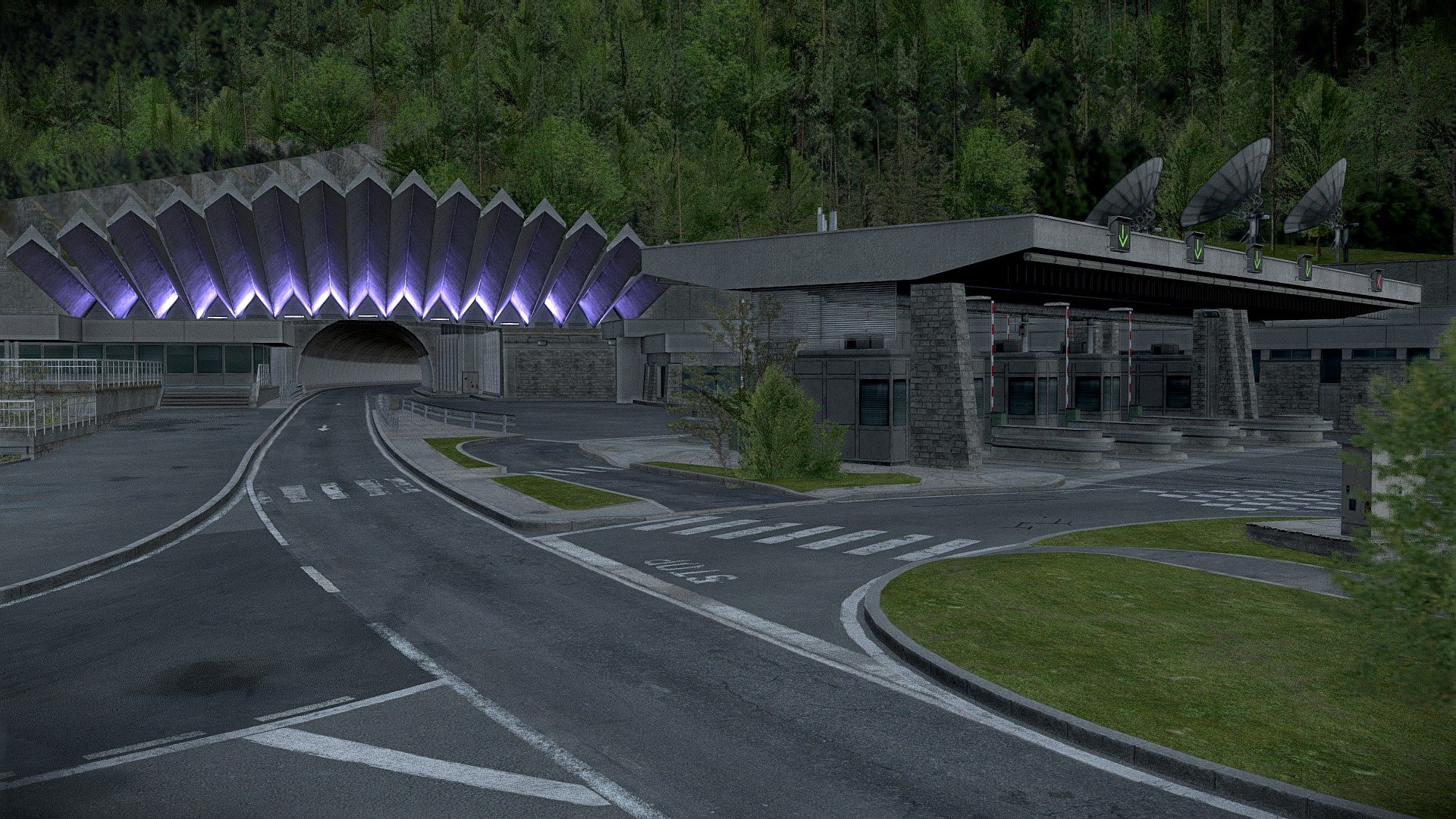 The Mont Blanc Tunnel is a highway tunnel between France and Italy, under the Mont Blanc mountain in the Alps. This is a heavy file so the scene may take time to load!



 

Scene Information:




Modelled in Blender 4.0

Fully UV unwrapped

Made in real world scale meters

Textures Included:




2k Baked building materials (Baked in AO)

2k Road textures (Diffuse and Roughness)

Non-compressed .PNG textures

Formats:




.obj

.fbx

.blend

Feel free to download the additional .RAR file for the blender format with packed external files and a read me section 3d model