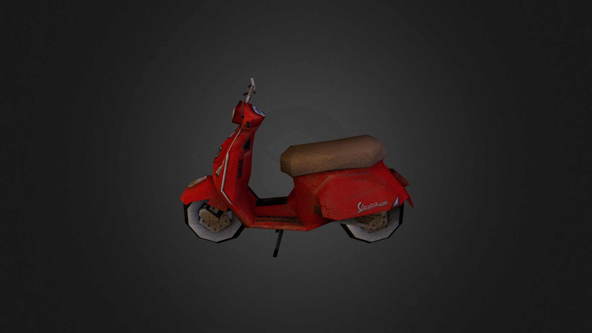 Low poly red vespa scooter - scooter - 3D model by Ada Cattoir (@adacattoir) 3d model