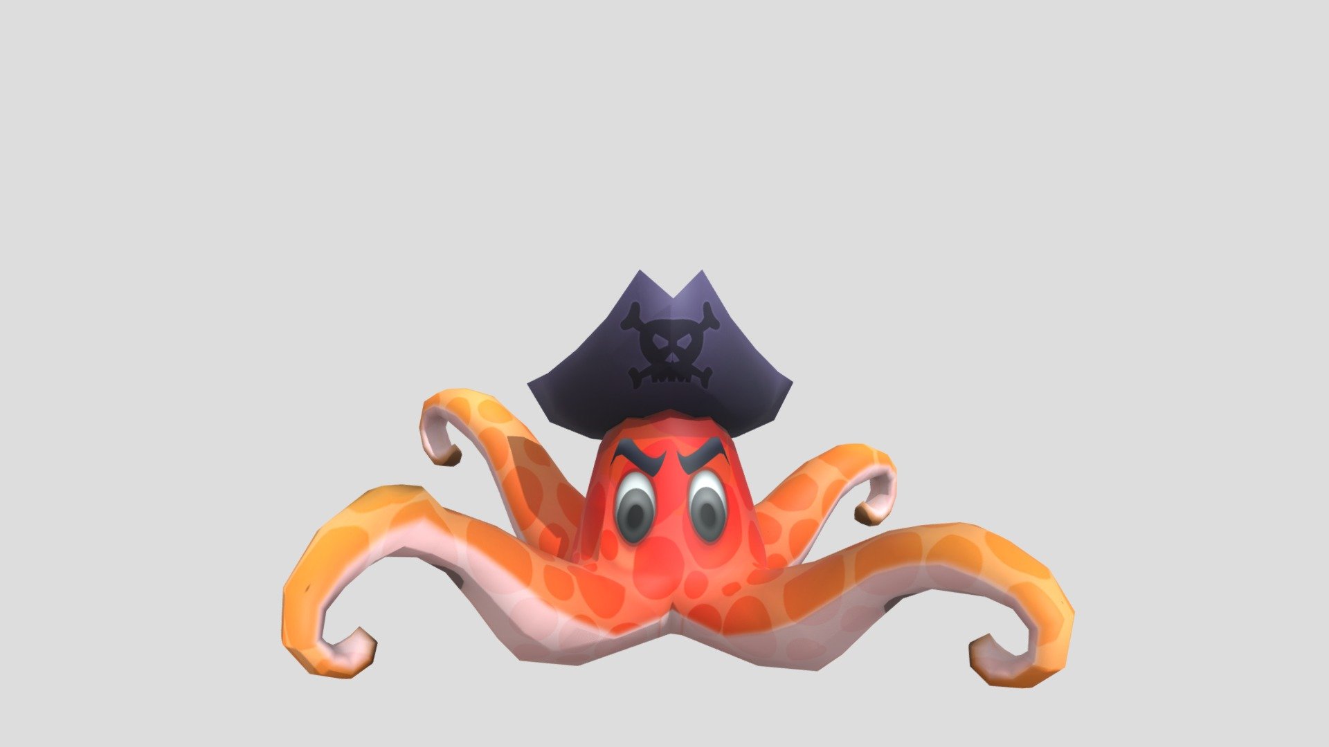3D Low poly Octopus for a game - AngryOctopus - 3D model by aavega 3d model