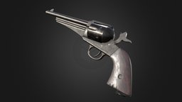 Remington 1875 Revolver revolver, cowboy, remington, pistol, wildwest, remington1875, uberti, weapon, weapons, lowpoly, gun