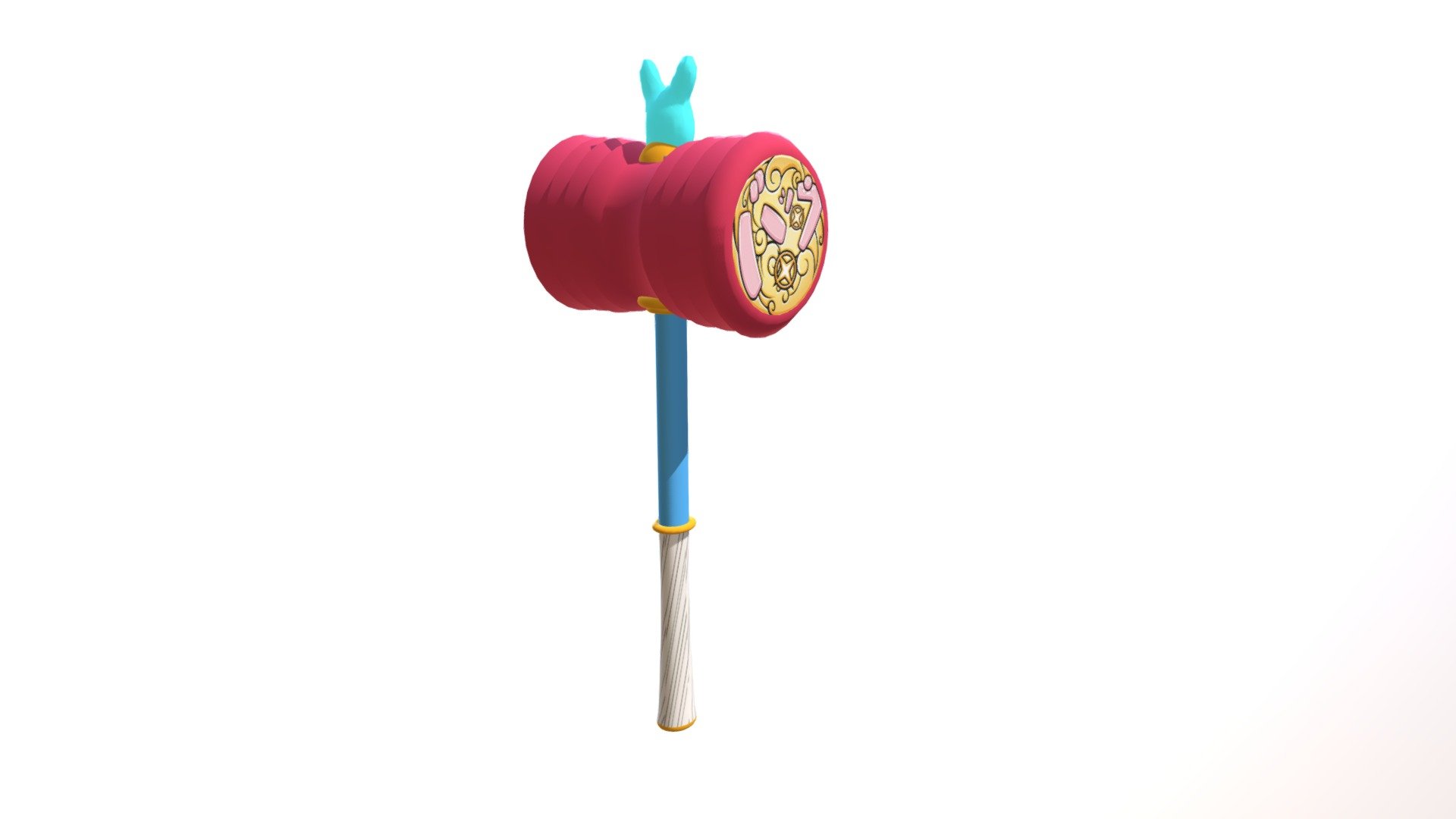 A cartoon hammer I made at the request for my friend as its a hammer his oc held 3d model