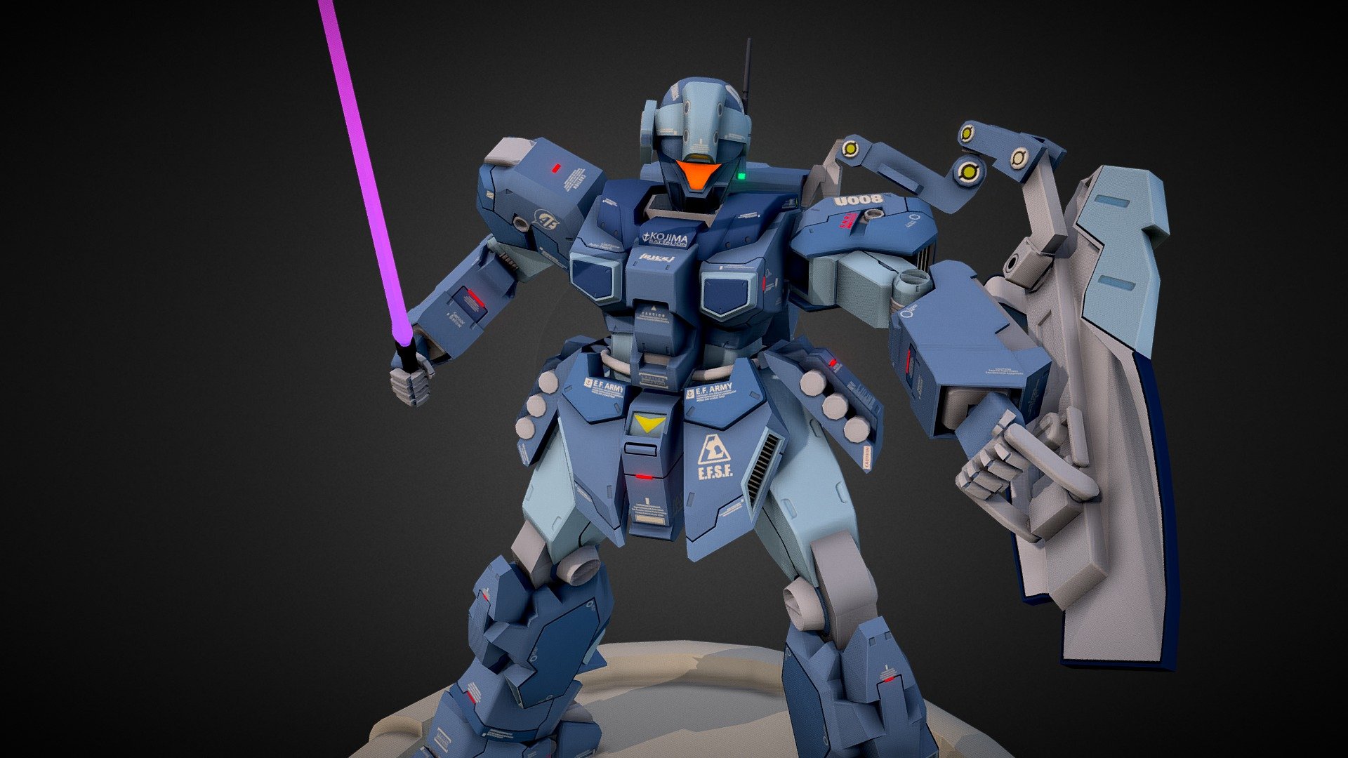 Gundam Model: 1/100 RGM-96X
modeled with Maya and texturized with Photoshop and xNormal
model weight: 16k
ArtStation:https://www.artstation.com/artwork/XBBBlR - GUNDAM 1/100 RGM-96X - Buy Royalty Free 3D model by cristian borra (@cris97) 3d model