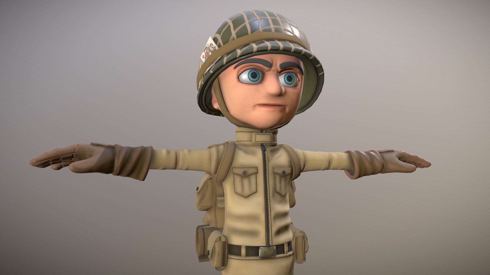 It's a World War 2 Soldier character with great topology you can use it in games or in rendering thanks.

have fun 3d model