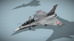 Dassault Rafale lowpoly jet fighter