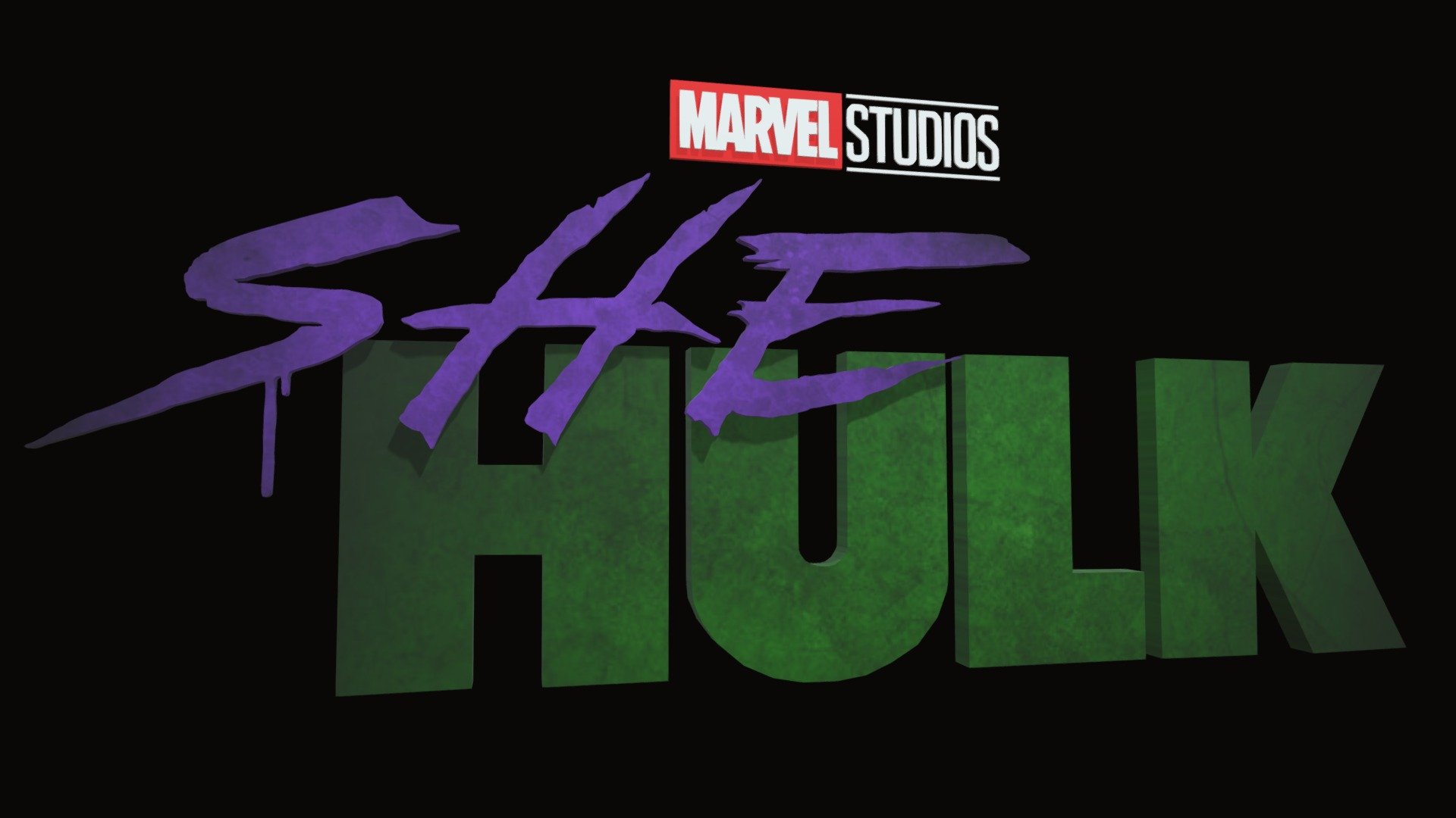 Playing around with the Disney Plus TV show logo for She Hulk - She Hulk Disney Plus Logo Marvel - Download Free 3D model by Ian Dowson (@eonie316) 3d model