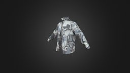Man Grey and yellow silk shirt riged, clouth, character, game, lowpoly, man, male, metaclouth