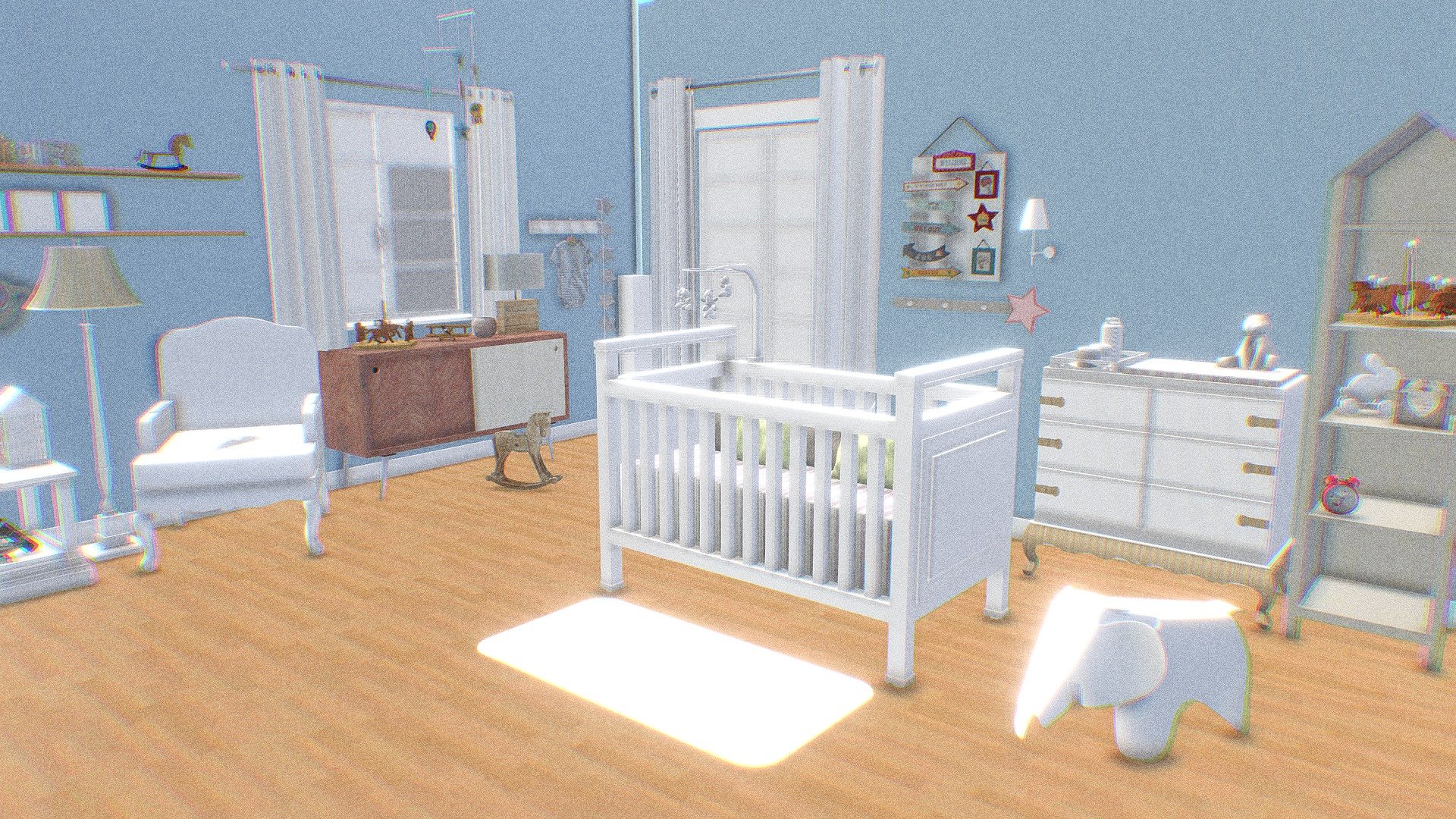 Having a kid changes everything,from your sleep schedule to the status of that formerly space room 3d model