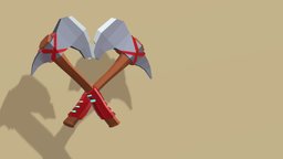 Hand axe low-poly-model, meleeweapon, axe-weapon, medievalweapon, low-poly, lowpoly, axe